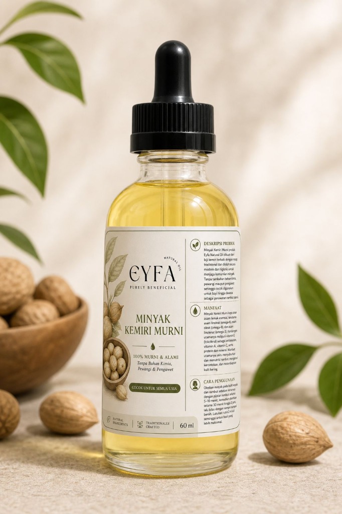 Minyak Kemiri Murni EYFA Natural Oil ukuran 60 ml
